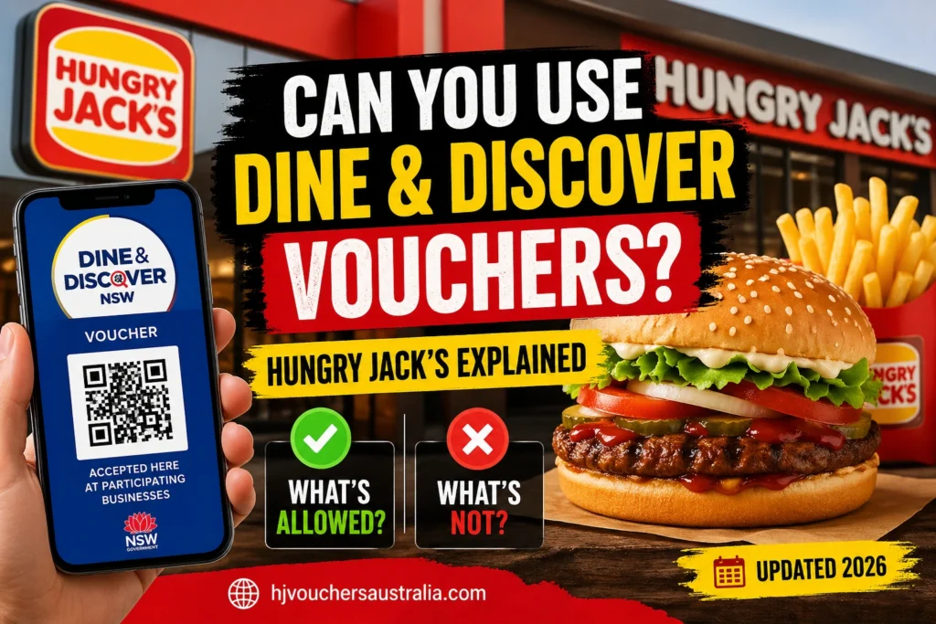 Dine & Discover vouchers at Hungry Jack’s explained